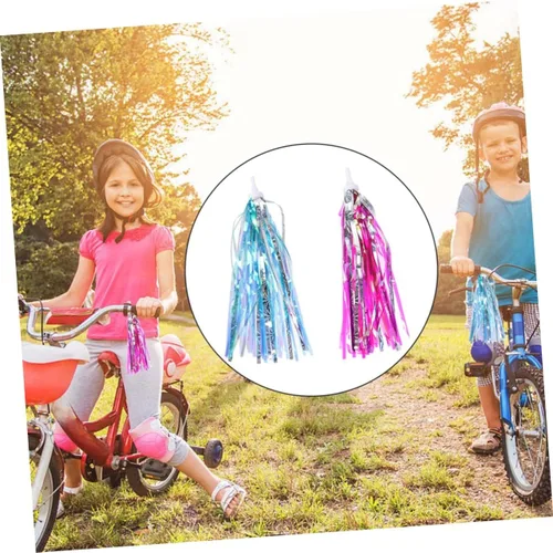 Vista 7 de Homoyoyo 4 cintas de borla para manillar de scooter, empuñaduras para bicicletas