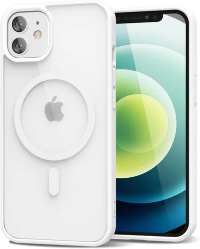 Vista 143 de oakxco Funda magnética transparente compatible con Magsafe, bonita funda delgada y transparente de poliuretano termoplástico no amarillenta, carcasa