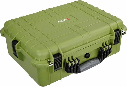 Vista 3 de Eylar - Maletín protector para cámara grande de 51 cm, resistente al agua y a los golpes, con espuma, color verde