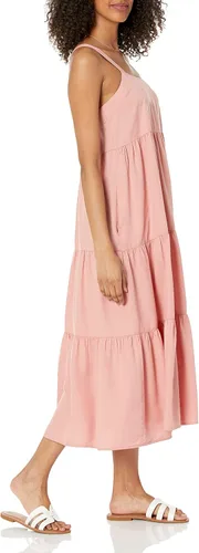 Vista 3 de The Drop - Vestido suelto y largo modelo Britt, escalonado, para mujer