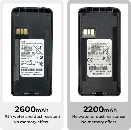 Vista 4 de 7.4V 2600mAh Li-ion PMNN476A Batería de repuesto para Motorola CP1200 CP1300 CP1600 CP1660 CP185 EP350 XiR C1200 Radio bidireccional