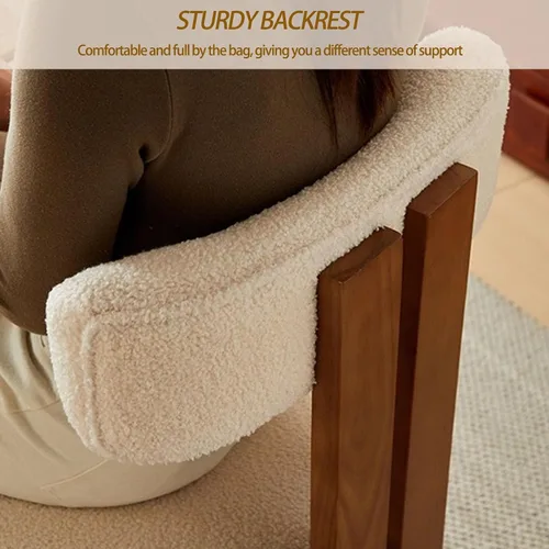 Vista 5 de Sillas de comedor modernas tapizadas, sillas de cocina con marco de madera maciza, silla de sala de estar, cómodo soporte de respaldo alto para sala