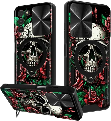 Vista 77 de Funda para Samsung Galaxy A03S de 6.5 pulgadas, funda protectora resistente con función atril giratorio de 360 grados, funda protectora resistente