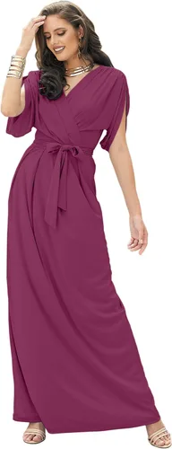Vista 6 de KOH KOH Vestido largo plisado y modesto para mujer, para invitada de boda Negro