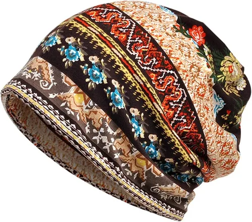 Vista 9 de 1 gorro holgado para mujer, gorro de quimioterapia, gorro de redecilla para el cáncer 1 pieza negra