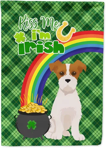 Vista 83 de Caroline's Treasures WDK4731GF - Bandera decorativa para jardín del día de San Patricio, color negro y tostado, Airedale Terrier, para jardín