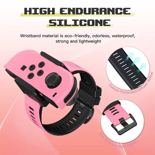 Vista 2 de RTTACRTT Silicone Wrist Bands for Just Dance 2024 2023 2022 Switch and for Zumba Burn It Up, Dance Strap Freely Adjustable for Joy Con & Switch OLED