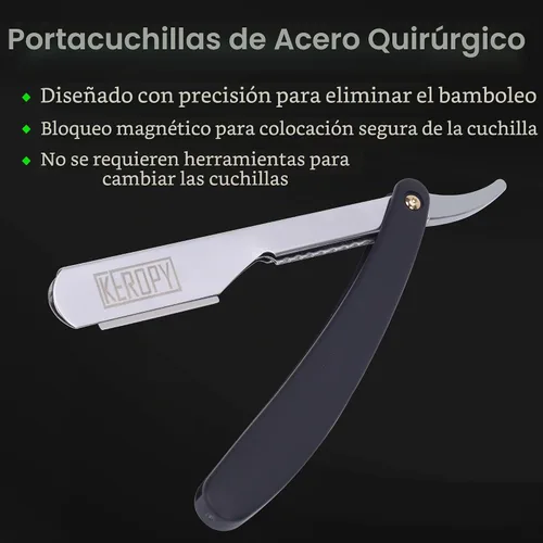 Vista 2 de Maquinilla de afeitar recta profesional para hombre
