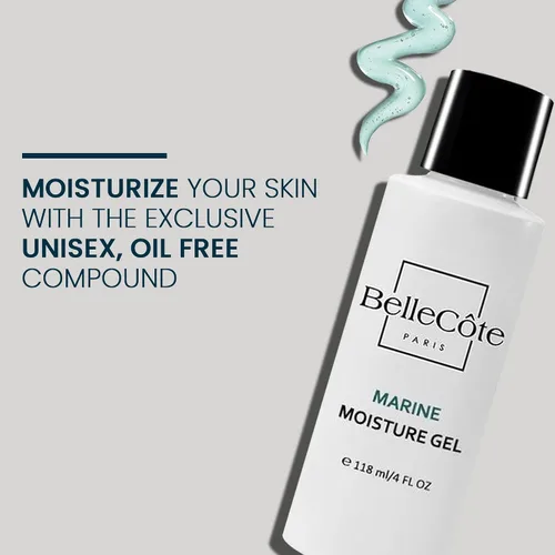 Vista 3 de BelleCôte Paris Gel hidratante facial con vitamina C, hidratante de gel ligero para mujeres con colágeno marino, hidratante facial hidratante
