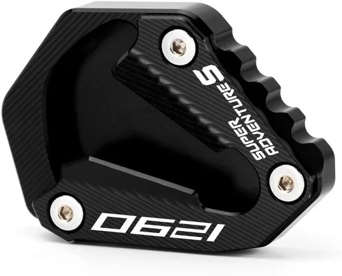 Vista 6 de Placa de extensión para soporte lateral de motocicleta compatible con 1290 Super Adventure S 2021 2022 2023 2024 Soporte para almohadilla de pie