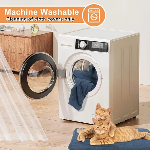 Vista 6 de Almohadilla térmica para gatos, (18 x 18 pulgadas), almohadilla térmica para mascotas para gatos, cachorros, manta térmica para perros