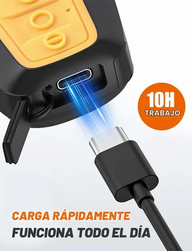 Vista 4 de Altavoz Bluetooth portátil, mini altavoz con clip, altavoz portátil inalámbrico con micrófono integrado, llamadas manos libres, regalos de artilugio