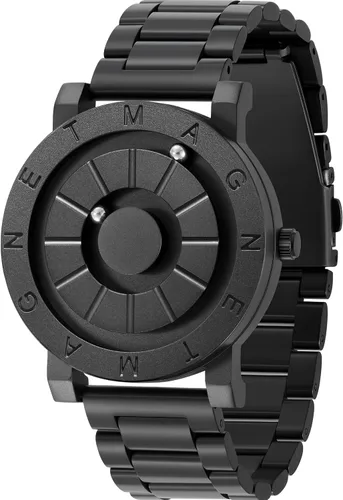 Vista 10 de Reloj analógico magnético para hombre, reloj de pulsera de vestir de moda con correa de silicona, reloj impermeable 3ATM - Relojes elegantes