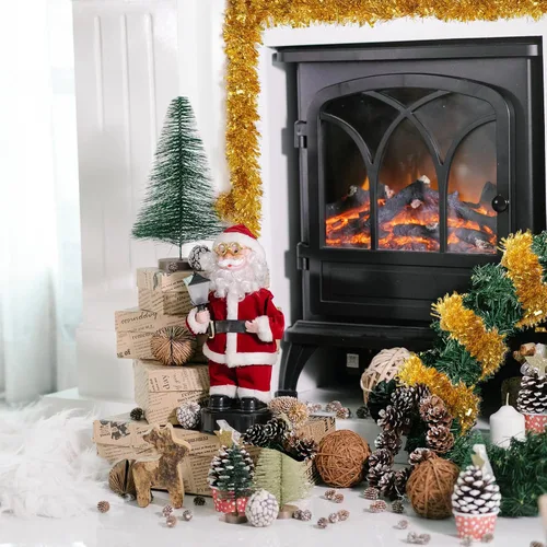 Vista 7 de [Usado] CANREVEL 4 Piezas 26.2 Pies Guirnalda de Navidad de Espumillón Metálico Brillante Trenzado Decoraciones Colgantes para Árbol de Navidad