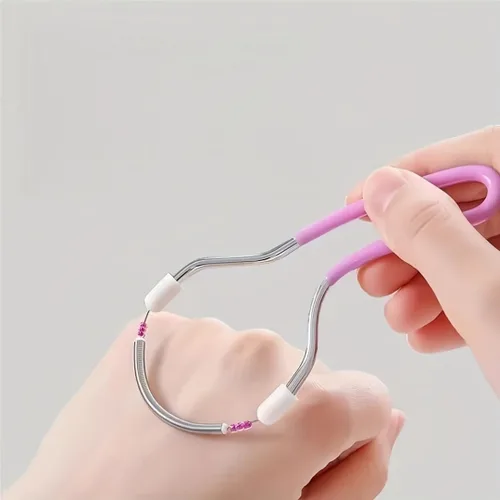 Vista 3 de 3 unidades de removedor de vello facial para mujeres, herramienta depiladora de hilo de resorte, depilación facial portátil para labio superior