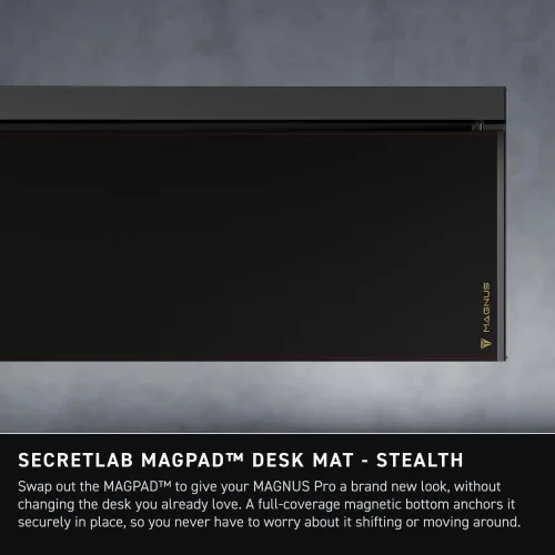 Vista 8 de Secretlab Magnus Pro - Escritorio eléctrico de pie con alfombrilla de cuero sintético Stealth Sigilo