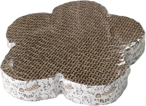 Vista 7 de er Cartón ES Mat Sofá corrugado Scratch Pad Nido para garras Cuidado Muebles Protector Accesorios para mascotas, Flor