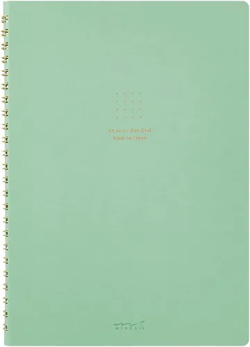 Vista 12 de Midori 15334006 Notebook, Ring Notebook, Color, Dot Square, Blue, A5