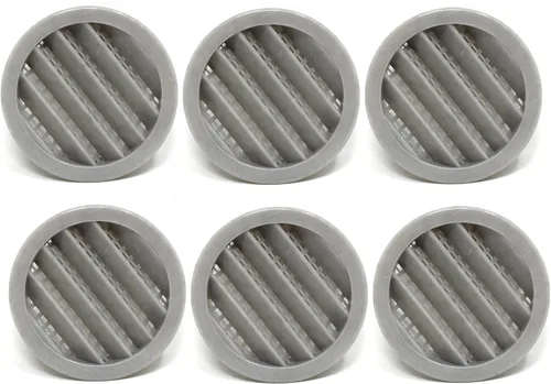 Vista 18 de 2.5 "rejilla redonda de plástico Soffit rejilla de ventilación de aire para reptiles cubierta (6, blanco)