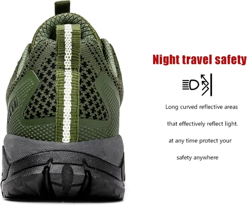 Vista 38 de ulogu Zapatos de senderismo impermeables para hombres y mujeres, cómodos, ligeros, antideslizantes, para caminar todo el día, para trabajar y caminar