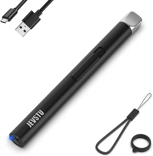 Vista 14 de Encendedor de velas, eléctrico recargable con arco USB, resistente al viento, sin llama, encendedor de plasma de palo largo con cuerda y anillo, sin