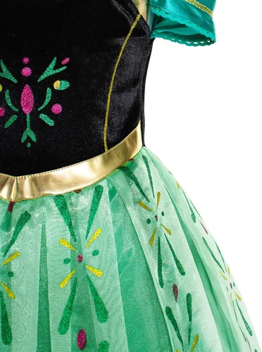Vista 5 de Party Chili Disfraces de princesa de cumpleaños para niñas de 3 a 12 años Verde