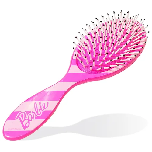 Vista 6 de Barbie - Juego de 5 piezas de accesorios para el cabello, 1 cepillo regular de 9 pulgadas y 4 coleteros, cepillo desenredante, cuerdas elásticas