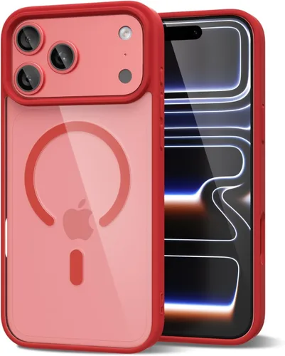 Vista 50 de oakxco Funda magnética transparente compatible con Magsafe, bonita funda delgada y transparente de poliuretano termoplástico no amarillenta, carcasa