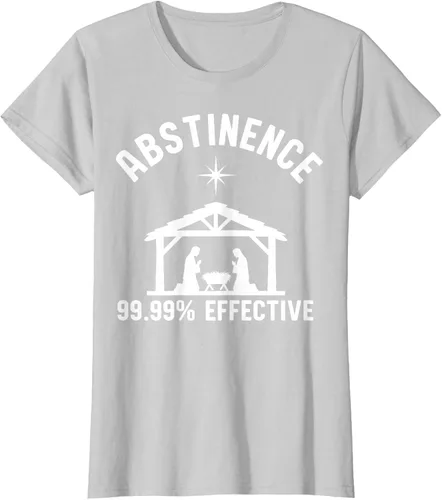 Vista 22 de Abstinence 99.99 Percent Effective Nativity Christmas Joke T-Shirt