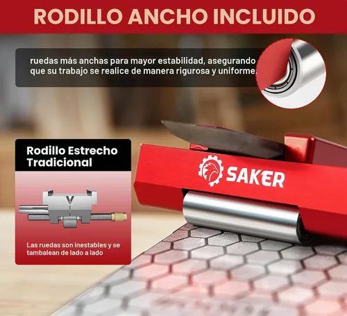 Vista 2 de Saker Piedra de afilar con herramienta de guía de afilado, juego de cinceles para carpintería, piedra aplanadora, sistema completo de afilado