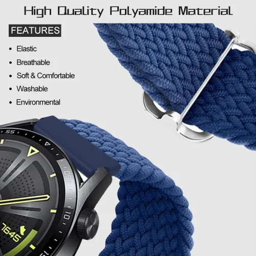 Vista 3 de Qimela Paquete de 2 correas deportivas compatibles con Samsung Galaxy Watch 7 6 5 4 1.575 in 1.732 in, Galaxy Watch 6 4 Classic Band 1.654 in 1.811