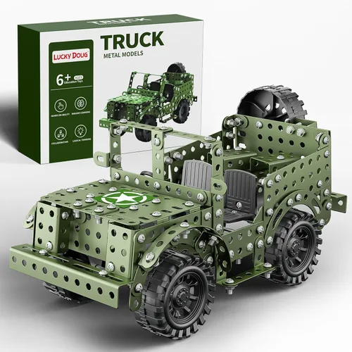 Vista 10 de Lucky Doug Juego de 284 piezas de proyectos de construcción STEM, tanque de ejército modelo, juguetes de construcción para niños de 8 a 12 años, kit