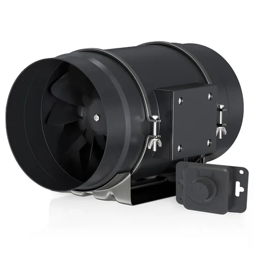 Vista 9 de Toolazy Ventilador de conducto en línea de 4 pulgadas, 214 CFM, ventilador de escape con controlador de velocidad variable del 0 al 100%, motor EC