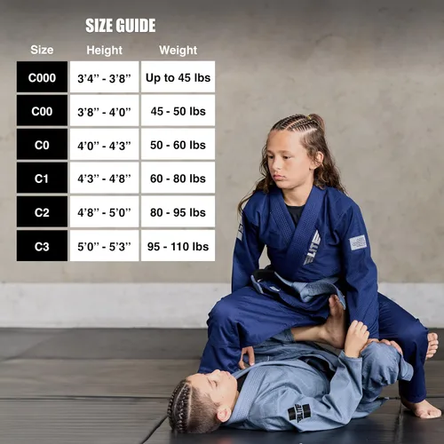 Vista 4 de Elite Sports Kids BJJ GI - Kimono brasileño Jiujitsu Gi con tela preencogida y cinturón, para niños y jóvenes, aprobado por la IBJJF