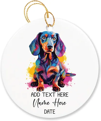 Vista 18 de Adorno personalizado de Chow Chow Chow de Navidad 2025, regalo de adorno de árbol de Navidad para amantes de los perros, adorno único de Navidad