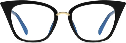 Vista 9 de MORESHINE Lindas gafas de bloqueo de luz azul de ojo de gato para mujer, marco de lentes transparentes para computadora, antifatiga ocular Cristal