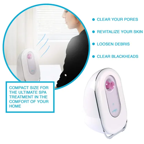 Vista 3 de Aurora Health & Beauty Nano Ion Facial, boquilla ajustable y vaporizador portátil