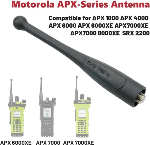 Vista 3 de NAR6595A Antena GPS Stubby 4 pulgadas SMA hembra 764-870 MHz reemplazo para Motorola APX 6000 6000XE 7000 8000XE SRX 2200 DP Series Radio de dos vías