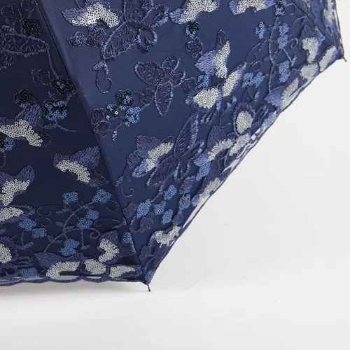 Vista 84 de Honeystore Sombrilla bordada con flor 3D plegable UV con encaje clásico