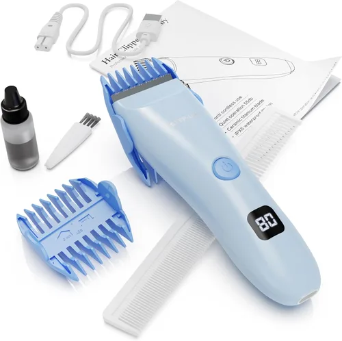 Vista 7 de Calming Clipper, Kit de corte de pelo silencioso para niños con autismo y sensibilidad sensorial, diestros