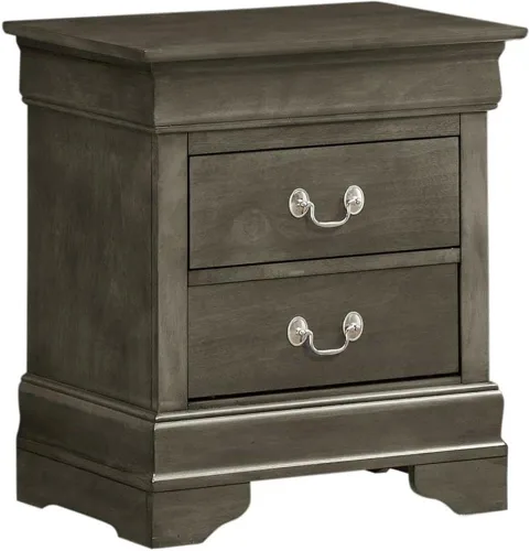 Vista 9 de Glory Furniture Louis Phillipe - Mesita de noche con 2 cajones, color blanco