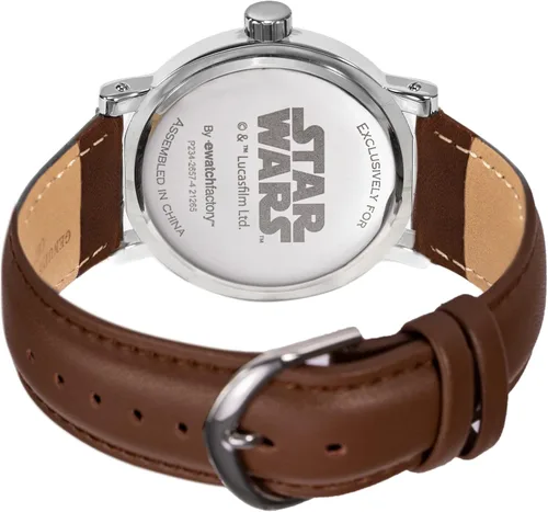 Vista 2 de STAR WARS Reloj de cuarzo analógico vintage para adultos, Marrón, Moderno, Retro