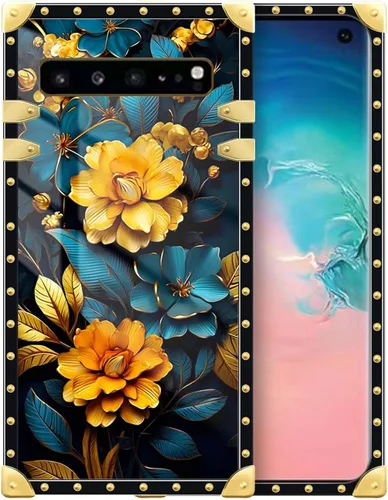 Vista 66 de Funda compatible con Samsung Galaxy S10 4G, TPU suave de lujo y parte trasera de policarbonato duro para niñas y mujeres, funda protectora a prueba