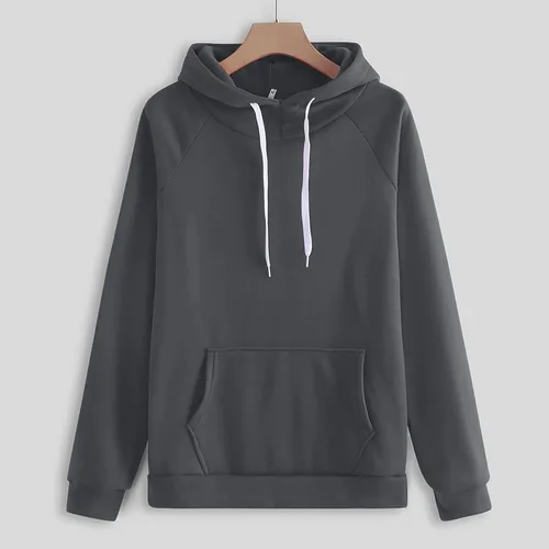 Vista 5 de Conjunto de sudadera y pantalones deportivos para mujer, conjunto de sudadera casual de manga larga, sin botones, con cordón ajustable