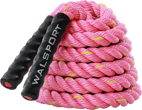 Vista 8 de Cuerda de saltar con peso para fitness – Cuerda de saltar pesada para mujeres y adultos, ideal para entrenamientos de gimnasio en casa