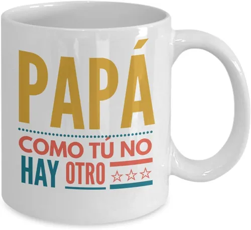 Vista 2 de Regalo para Papa Taza de Café Padre Vaso, taza de café divertidas, tazas personalizadas, taza de café inspiradoras, taza con mensajes positivos.