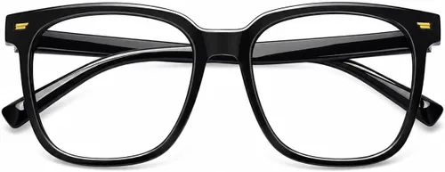 Vista 16 de PANNER Gafas cuadradas de gran tamaño con bloqueo de luz azul antideslumbrante para computadora Naranja claro