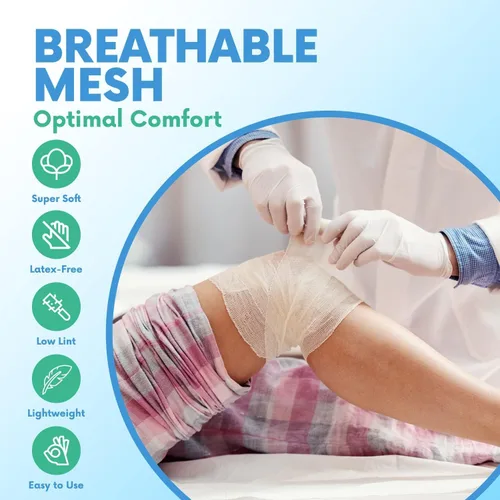 Vista 2 de HEALQU Rollos de Gasa Premium – 2' x 4.1 Yardas – 24 Rollos, Vendaje de Gasa Elástica Conformable Envuelto Individualmente – Vendajes Elásticos