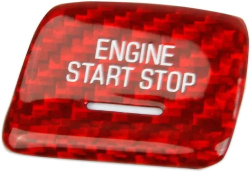 Vista 5 de Embellecedores de la cubierta del botón de arranque y parada del motor de fibra de carbono para Chevrolet Corvette C7 2014-2019