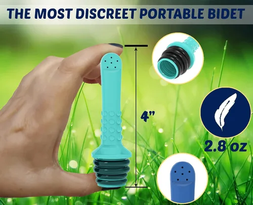 Vista 3 de Bidé portátil de viaje de 3 piezas, fácil de usar, compatible con la mayoría de botellas, botella Peri para cuidado posparto, bidé portátil